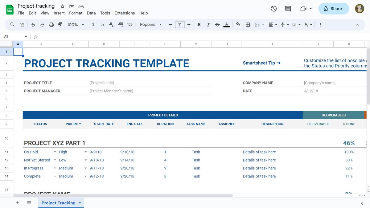 How to use Google Sheets for project management