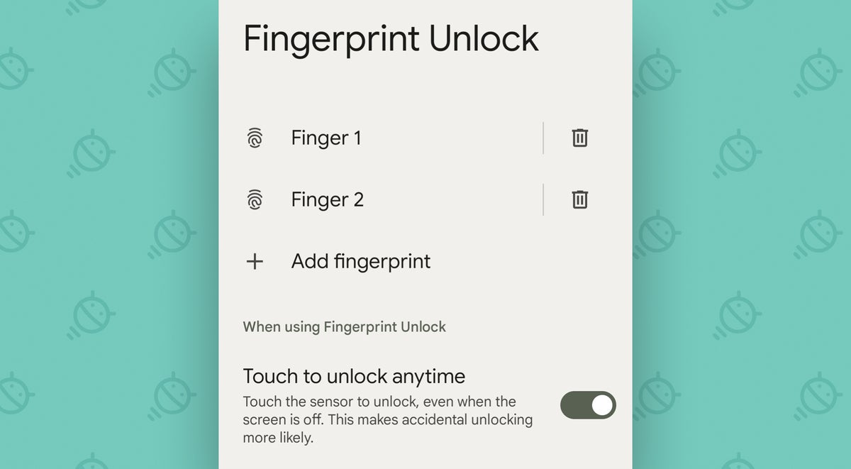 Google Pixel Fold, Pixel Tablet fingerprint setting