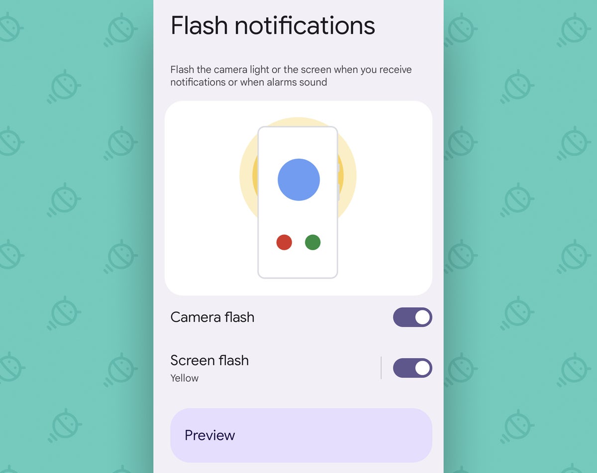 Android 14 Google Pixel: Flash notifications