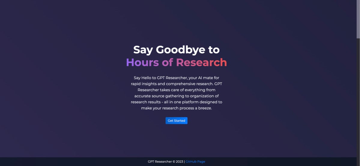 'Say Goodbye to Hours of Research'