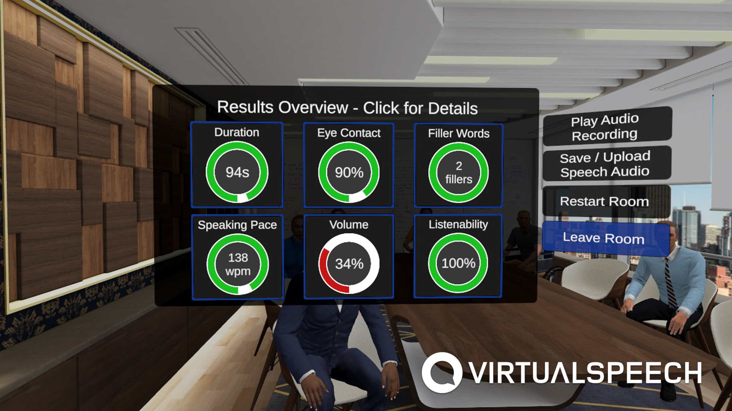 vr soft skills training virtualspeech presentation analysis