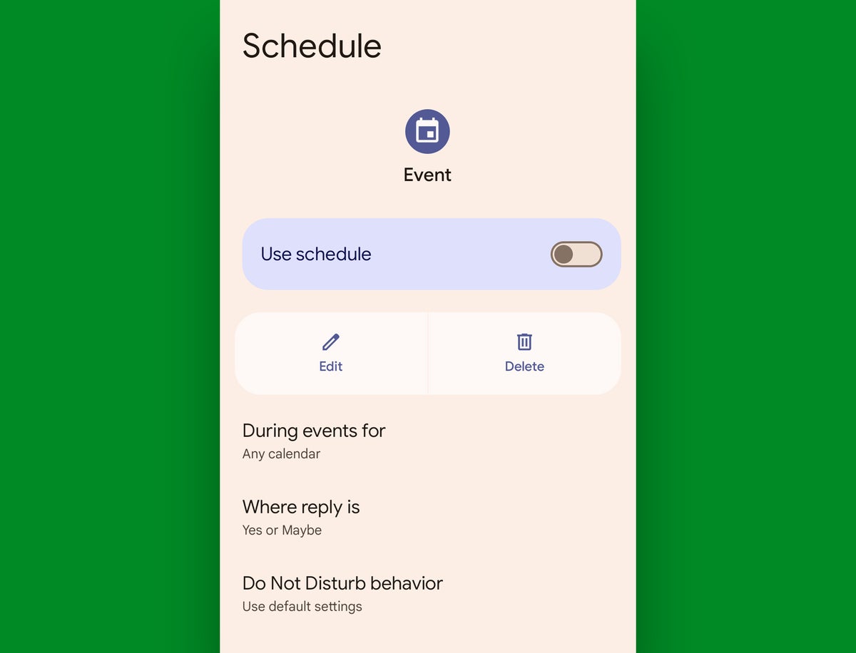 Google Calendar Android: Do not disturb