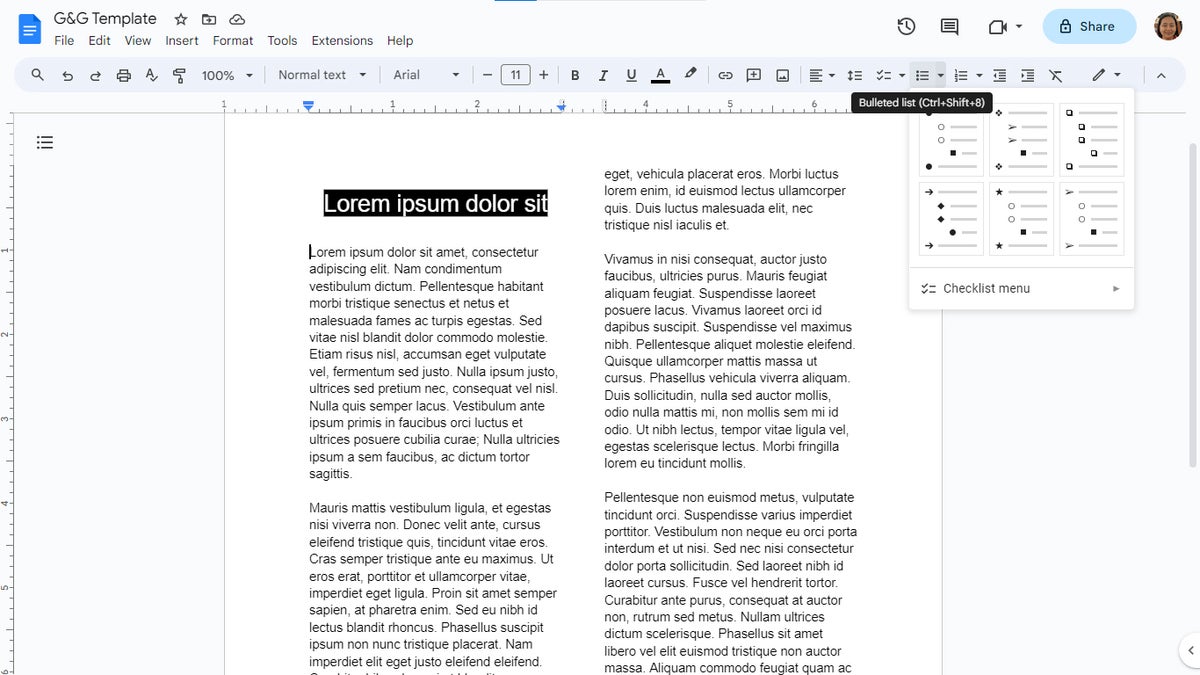 03 google docs placeholder text in template