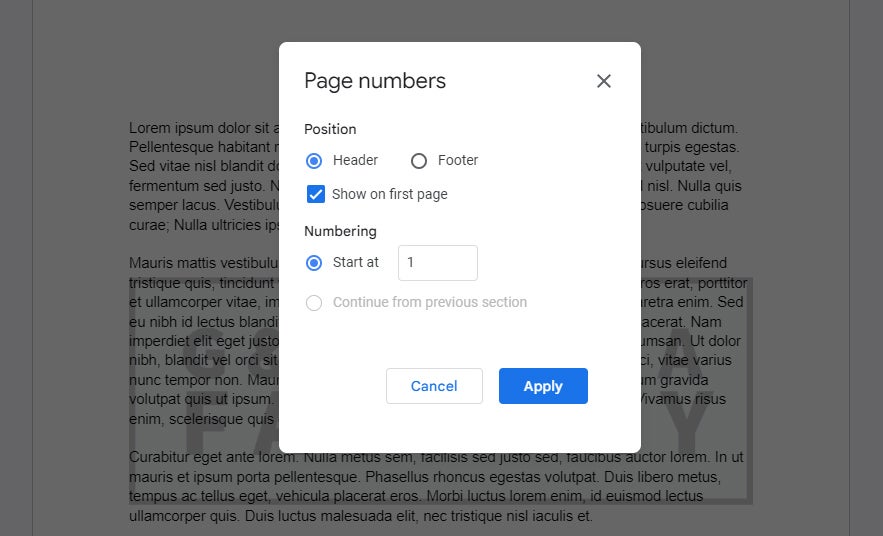 07 google docs page number settings