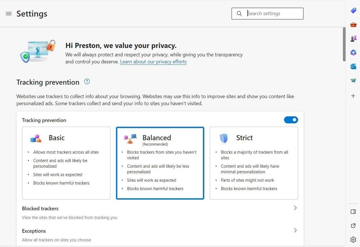 win10 edge tracking prevention