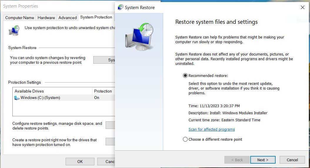 windows 10 strategy restore