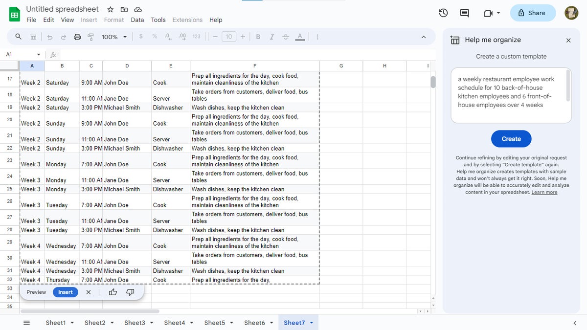 google sheets helpmeorg 10 generated employee schedule
