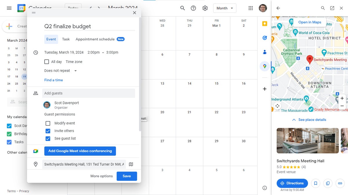 google workspace 02 calendar meet maps