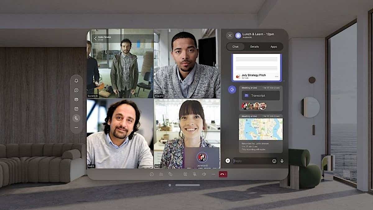 MSFT Teams and apple vision pro