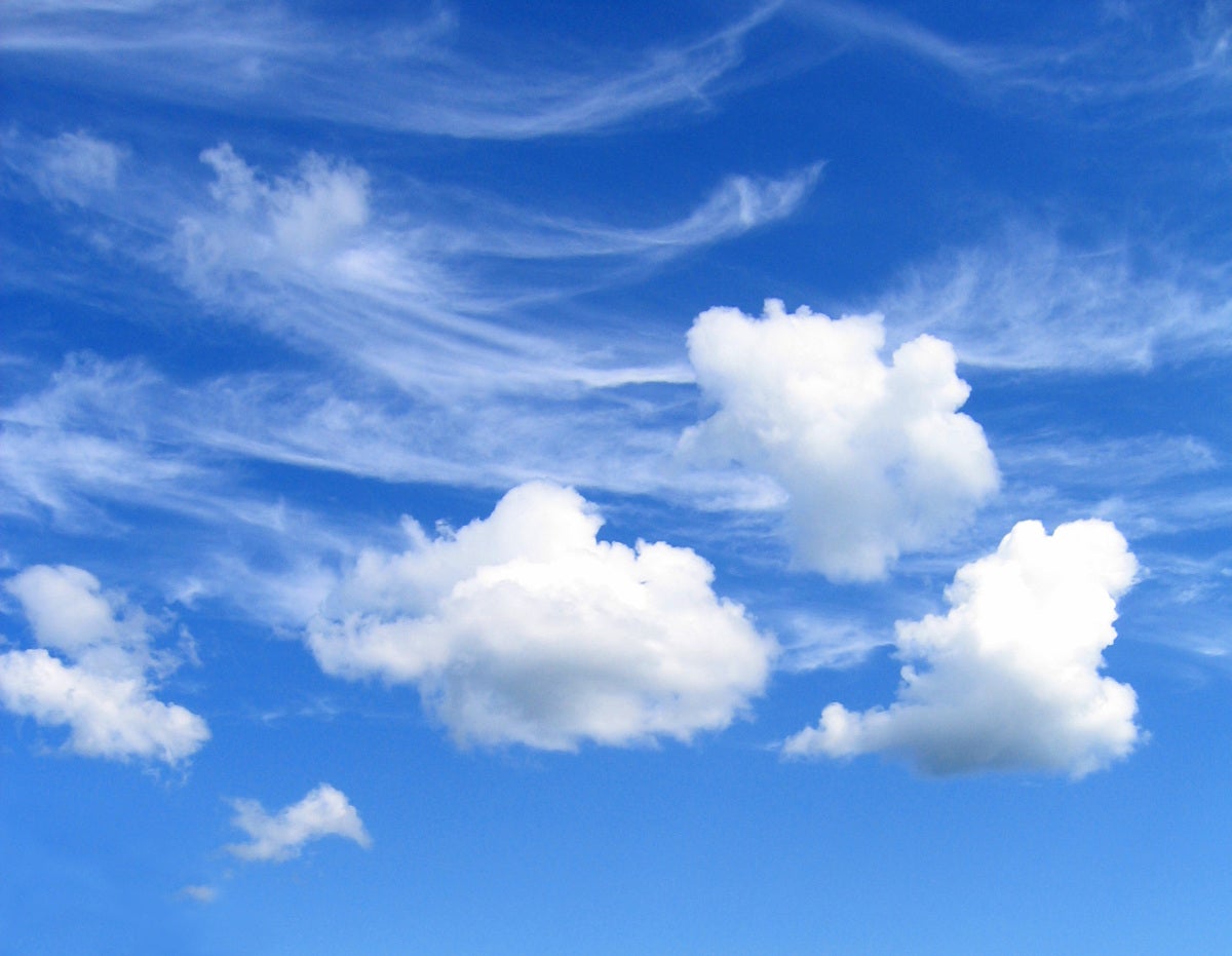 shutterstock 987349 three white clouds in a blue sky