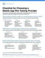 Choosing a Mobile App Pen Testing Provider