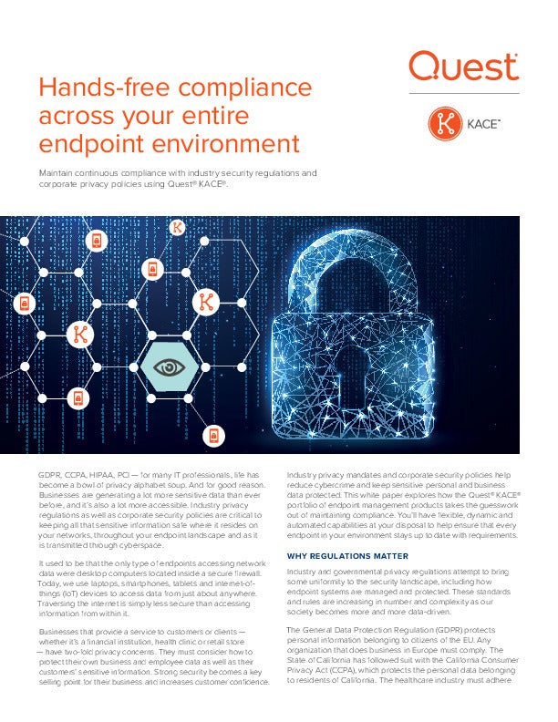 Image: Hands-free compliance across your entire endpoint environment
