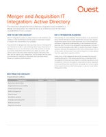 Merger and Acquisition IT Integration: Active Directory