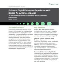 Enhance Digital Employee Experience With Device-As-A-Service