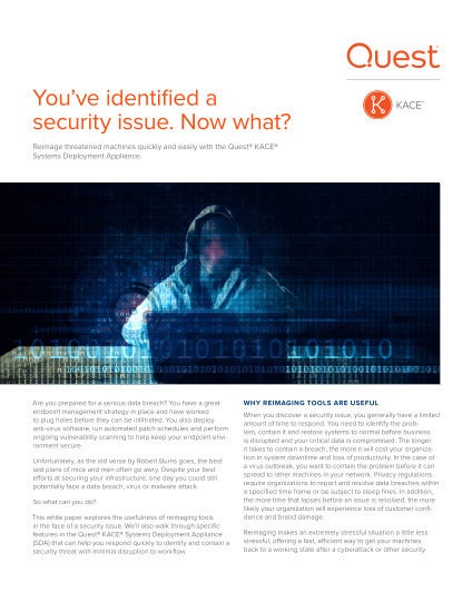 Image: Youâve identified a security issue. Now what?