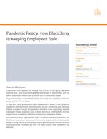 Pandemic Ready: How BlackBerry Is Keeping Employees Safe Case Study
