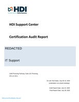 Learn How HDI Support Center Certification Can Elevate Your Organization’s Performance via this Sample Customer Report