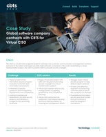 Global software company contracts with CBTS for Virtual CISO