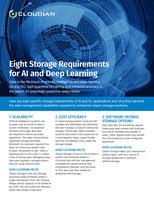Eight Storage Requirements for AI and Deep Learning