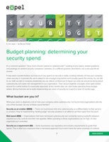 Budget planning: determining your security spend