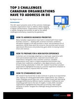 Top 3 DX Challenges Canadian Organizations Need to Address