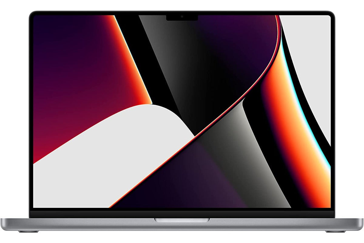 The 16-inch M1 MacBook Pro facing front