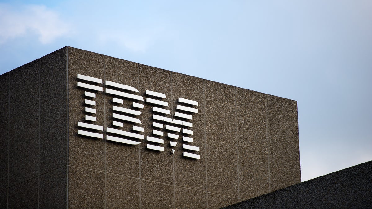 IBM logo on building